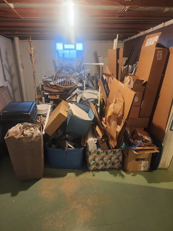 Roll-off dumpster container at job site for 20 Yard Dumpster Rental in Golden Gate